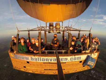 Ballonvaren in Amersfoort naar Voorthuizen