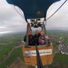 Ballonvaren met 2 personen boven Noord Holland