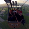 Blokhutwinkel luchtballon boven Noord Holland
